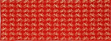 Tenugui Japanese Traditional Cotton Red Bicycle Reversible Towel Headband Kendo