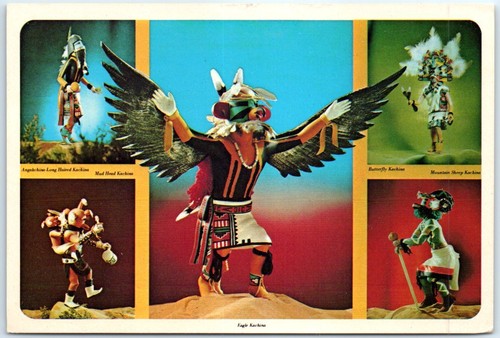 Postcard kachina dolls - kachina,