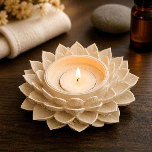 Lotus tealight holder flower
