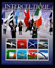 ISLE OF MAN  2008  INTERCELTIQUE FLAGS OF CELTIC COUNTRIES  SHEET  MNH