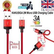 2M Super Fast Micro USB Charger Cable & Data Lead For All Mobile Phone & Tabs UK