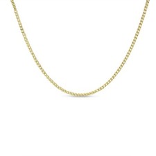 9ct Gold Necklace Curb Chain 16inch 1.1mm 40cm Ladies Fine
