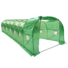 Walk-in Polytunnel Greenhouse 6x3m Shed Garden Framed Cover Galvanised Steel