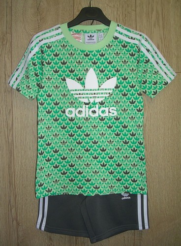 Adidas boys green jersey - green,