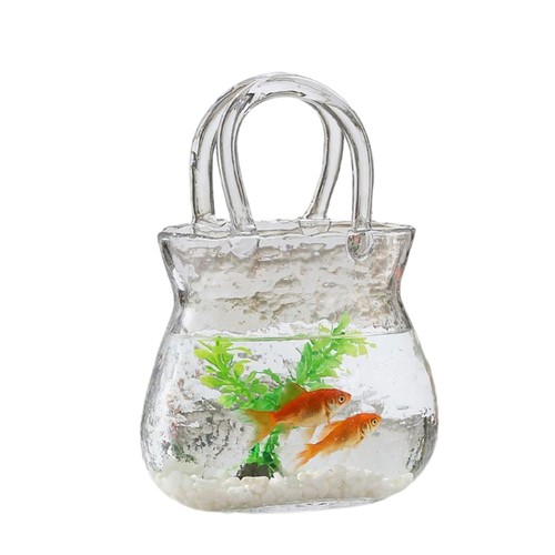 Unique clear glass vase fish - vase,