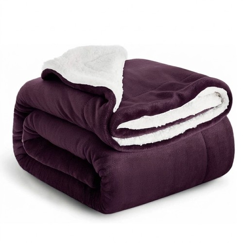 Sherpa flannel fleece - fleece, blanket