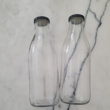 Glass Bottle 2x 1 litre