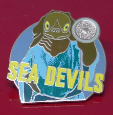 Danbury Mint Doctor Who Enamel Pin Badge Sea Devils Character