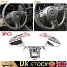 Steering Wheel Chrome Inserts Cover Trim For VW Golf Polo Jetta Caddy Touran UK