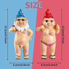 Pair nude statuary garden - 1,