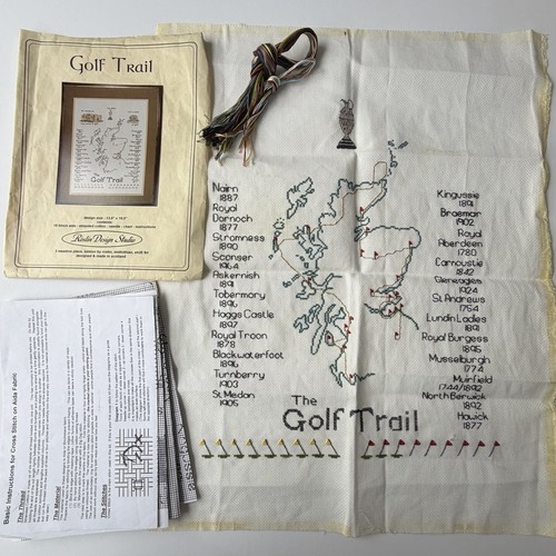 Golf trail cross - cross, stitch