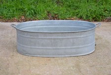 vintage old galvanized bath