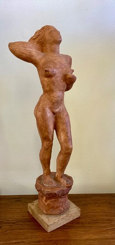 Vintage female nude sculpture - female,