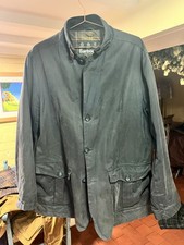 Barbour Lutz Wax Jacket - Navy - XXL (fits like XL) Good Condition