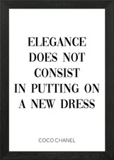 Coco Chanel Quote Framed Wall