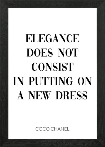 Coco chanel quote - framed, wall