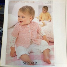Sirdar Snuggly Tiny Tots D/K Yoked Cardigan Knitting Pattern 1212 0-7yrs