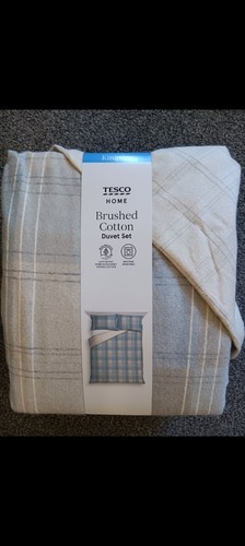 Tesco grey check brushed - check,