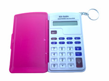 Pink Pocket calculator 8 Digit Desktop Foldable wallet Handheld Memory Auto