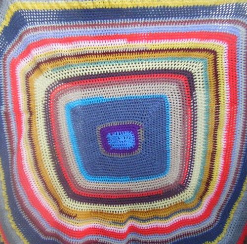 Vintage granny knit blanket - granny,