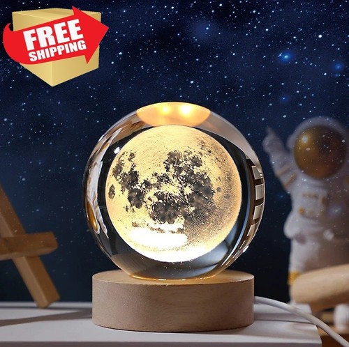 Moon galaxy crystal - 3d,
