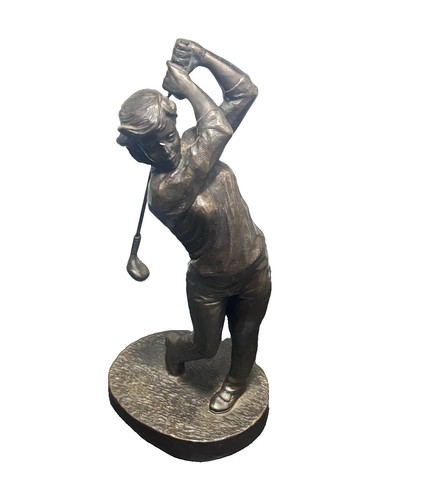 Vintage female golfer statue - vintage,