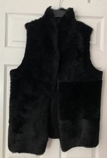 WHISTLES BLACK GILET SHEARLING