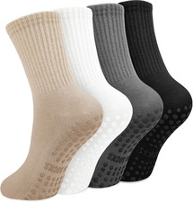 4 Pairs Pilates Grip Socks