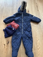 Boys Snowsuit Pramsuit Next 9-12 Months Bundle Winter Hats