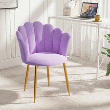 Velvet Armchair with Gold Legs