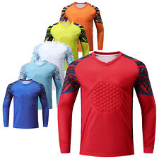 Mens Tops Goalkeeper T-shirt Sport Jersey Football Uniform Soccer Shirts Goalie