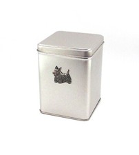 Scottish Terrier Tin Tea Caddy
