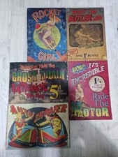 5x Vintage Fairground Wooden