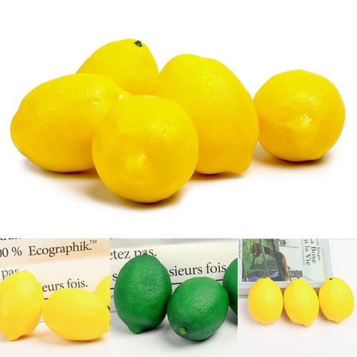 6pc small fake lemon - small, fruit