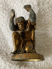 VICTORIAN ATLAS GREEK MYTHOLOGY LEAD FIGURE STATUE POSSIBLY A PAPERWEIGHT