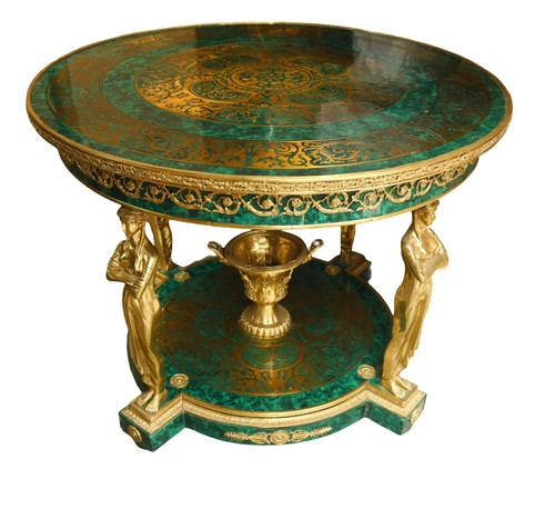 French centre table malachite - centre,