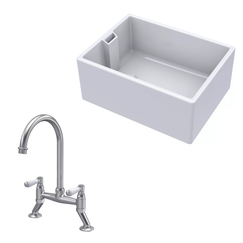 Traditional fireclay kitchen - fireclay,