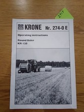 Krone KR 120 Round Baler Operating Instructions