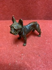 Bronze Dog French Bulldog Beautifully Carved Features Collar Austrian Superb