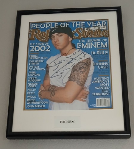 Eminem signed framed - framed, "stay