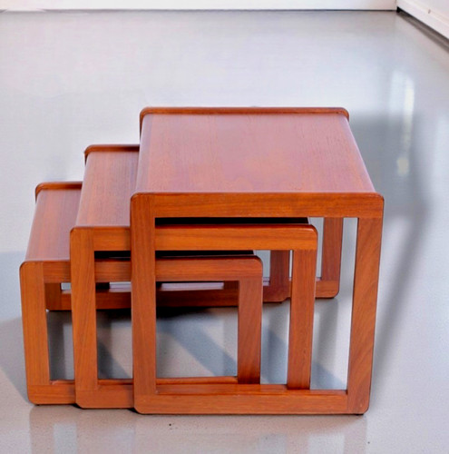 Mid century teak nest - teak,