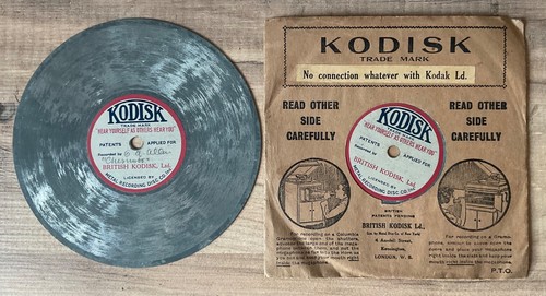 Rare kodisk 78rpm - rare, zinc