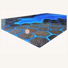 Blue Epoxy Resin Hexagon