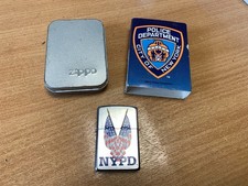 USA NYPD POLICE ZIPPO LIGHTER GOOD USED BOXED CONDITION! 100% CHARITY AUCTION!