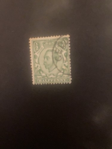 King george halfpenny stamp - king,