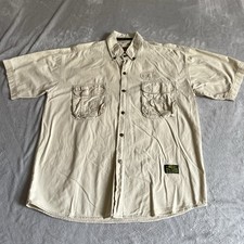 Camel Trophy Adventure Wear Shirt Mens Beige Size XL Safari Utility Pockets