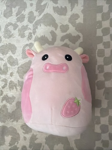 Pink cow squishmallow - pink,