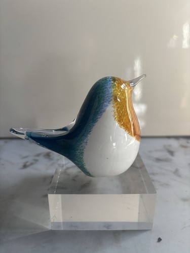 Small blue tit bird glass - bird,,