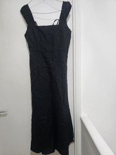 Zara Black Linen Blend Dress