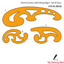 French Curve Ruler Set of 3 Rulers Technical Drawing Stencil Templates Curves